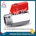 Mini Lever Ball Valve BSPP (1/4 3/8 1/2 3/4) Air Gas Water Fuel Brass Shut OFF Chrome-Plated Brass Mini Ball Valve